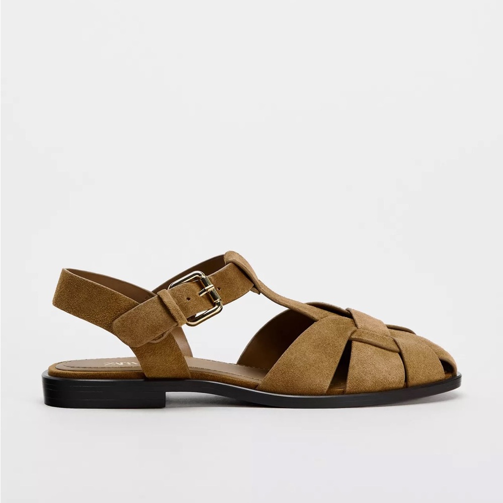 Zara Caged Suede Sandals